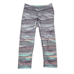 Prana Womens Size S Striped Crop Yoga Pants Athletic Leggings